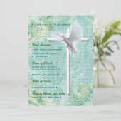 Bevestigingsduif voor religieuze baptisme kaart (Staand voorkant)