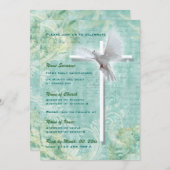 Bevestigingsduif voor religieuze baptisme kaart (Voorkant / Achterkant)