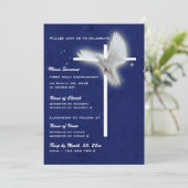 Bevestigingsduif voor religieuze baptisme kaart (Staand voorkant)