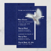 Bevestigingsduif voor religieuze baptisme kaart (Voorkant / Achterkant)