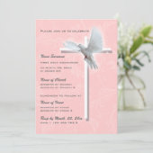 Bevestigingsduif voor religieuze baptisme kaart (Staand voorkant)