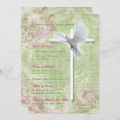 Bevestigingsduif voor religieuze baptisme kaart (Voorkant / Achterkant)