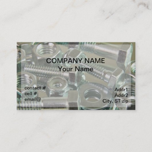 bevestigingserassortiment visitekaartje (Voorkant)