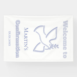 Bevestigingsjongen welkom spandoek