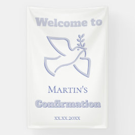 Bevestigingsjongen welkom spandoek