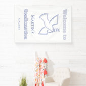 Bevestigingsjongen welkom spandoek (Insitu)