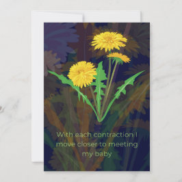 Bevestigingskaart voor de bevalling met bloemen feestdagenkaart