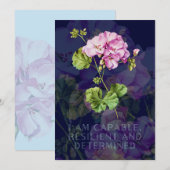 Bevestigingskaart voor de bevalling met bloemen feestdagenkaart (Voorkant / Achterkant)