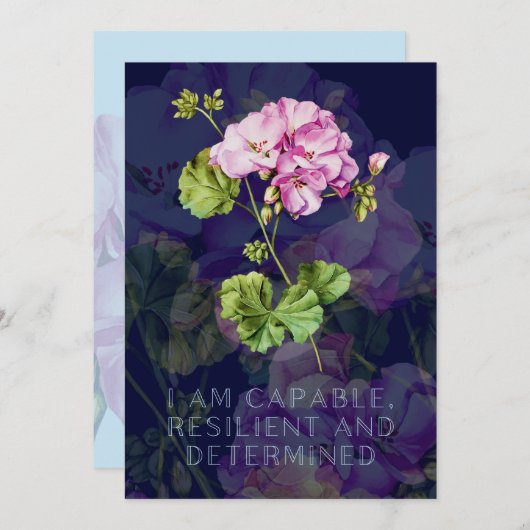 Bevestigingskaart voor de bevalling met bloemen feestdagenkaart (Voorkant / Achterkant)