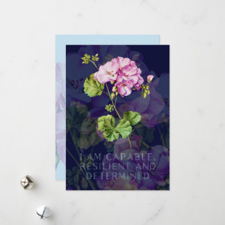 Bevestigingskaart voor de bevalling met bloemen feestdagenkaart