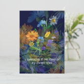 Bevestigingskaart voor de bevalling met bloemen feestdagenkaart (Staand voorkant)