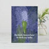 Bevestigingskaart voor de bevalling met bloemen feestdagenkaart (Staand voorkant)