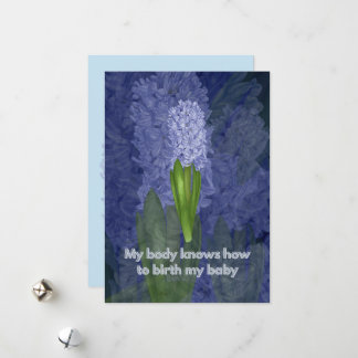 Bevestigingskaart voor de bevalling met bloemen feestdagenkaart