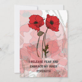 Bevestigingskaart voor de bevalling met bloemen feestdagenkaart