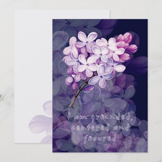 Bevestigingskaart voor de bevalling met bloemen feestdagenkaart (Voorkant / Achterkant)