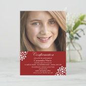 Bevestigingskalligrafie Fotouitnodiging Kaart (Staand voorkant)