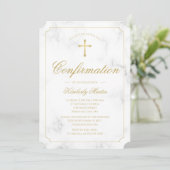 Bevestigingsmarmer Elegant Gold Cross Script Girl Kaart (Staand voorkant)