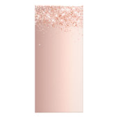 Bevestigingsmenu blush roos goud glitter stof reclamekaart (Achterkant)