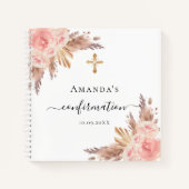 Bevestigingspampa's roos blush notitieboek (Voorkant)