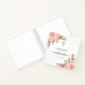 Bevestigingspampa's roos blush notitieboek (Binnen)