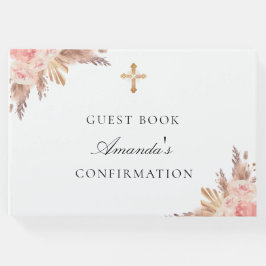 Bevestigingspampa's roos gouden kruisje gastenboek