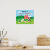 Bevestigingspaneel met dieren Welkomstbord van de  Poster (Keuken)