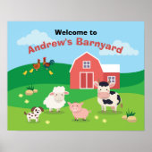 Bevestigingspaneel met dieren Welkomstbord van de  Poster (Voorkant)