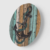 Bevestigingspatroon op Antiek verweven hout Grote Klok (Hoek)