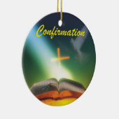 Bevestigingspond, Bijbel, Kruis Keramisch Ornament (Rechts)