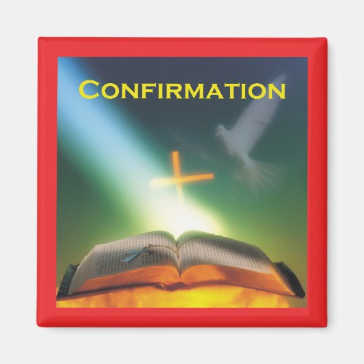 Bevestigingspond, Bijbel, Kruis Magneet (Voorkant)