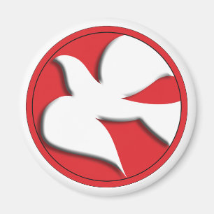 Bevestigingspond in rode cirkel magneet