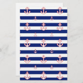 Bevestigingspunten op het Nautisch Decor Stripes Briefpapier (Voorkant / Achterkant)