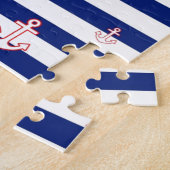 Bevestigingspunten op het Nautisch Decor Stripes Legpuzzel (Zijkant)