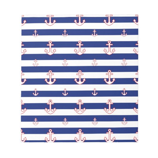 Bevestigingspunten op het Nautisch Decor Stripes Notitieblok (Voorkant)