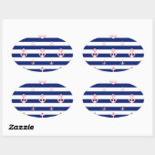 Bevestigingspunten op het Nautisch Decor Stripes Ovale Sticker (Vel)