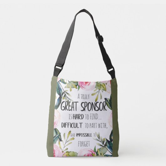 Bevestigingssponsor Gift echt grote sponsor Crossbody Tas (Voorkant)