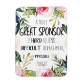 Bevestigingssponsor Gift echt grote sponsor Magneet (Verticaal)