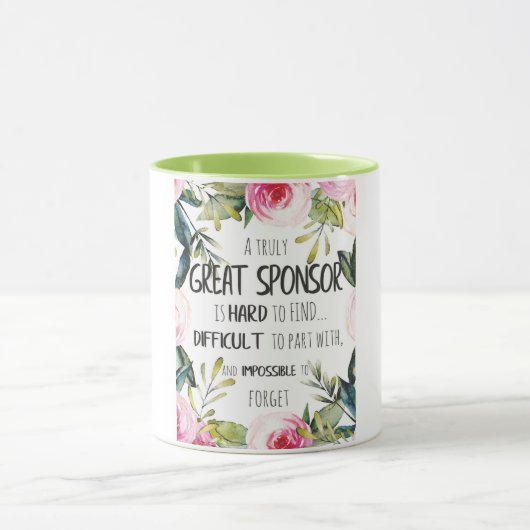 Bevestigingssponsor Gift echt grote sponsor Mok (Midden)