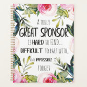 Bevestigingssponsor Gift echt grote sponsor Planner (Voorkant)