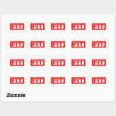 Bevestigingsstempel Ronde Sticker (Vel)
