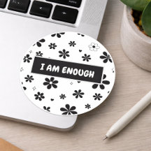Bevestigingssticker | Zwart Bloem Motiverend