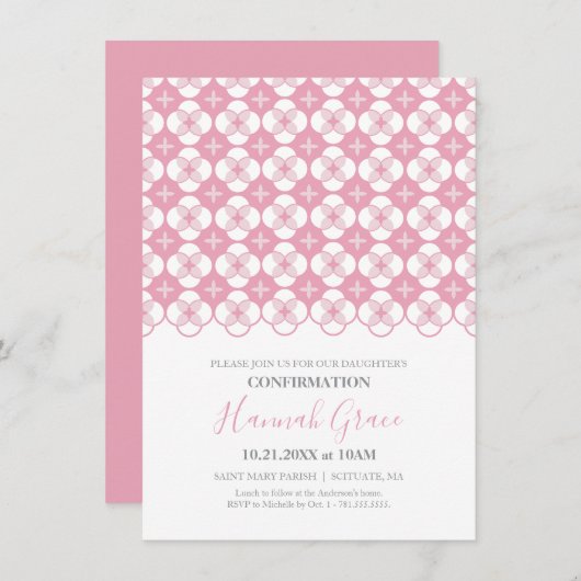 Bevestigingsuitnodiging - Aangepaste uitnodiging v (Voorkant / Achterkant)