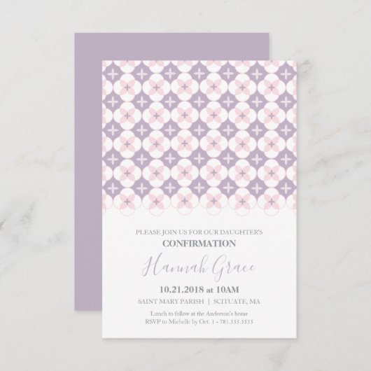 Bevestigingsuitnodiging - Aangepaste uitnodiging v (Voorkant / Achterkant)