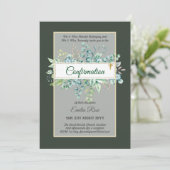 Bevestigingsuitnodiging groen modern dubbelzijdig kaart (Staand voorkant)