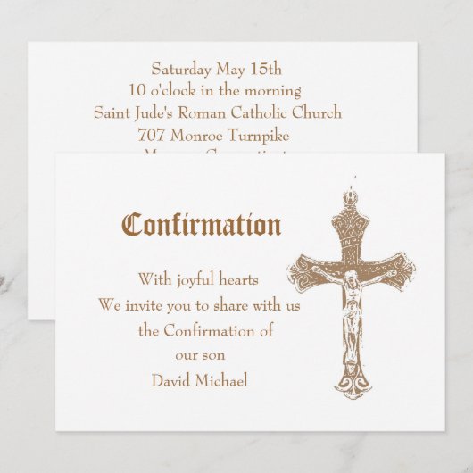 Bevestigingsuitnodiging Kaart (Voorkant / Achterkant)