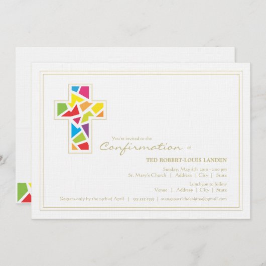 Bevestigingsuitnodiging Kaart (Voorkant / Achterkant)