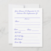 Bevestigingsuitnodiging Kaart (Achterkant)