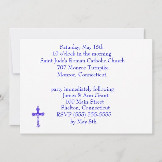 Bevestigingsuitnodiging Kaart (Achterkant)