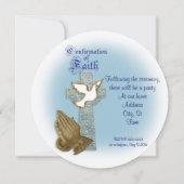 Bevestigingsuitnodiging Keltisch kruis Kaart (Achterkant)