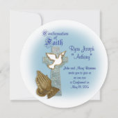 Bevestigingsuitnodiging Keltisch kruis Kaart (Voorkant)